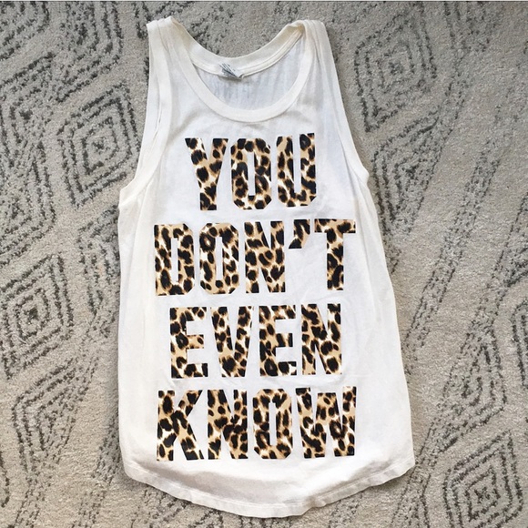 PINK Victoria's Secret Tops - Victoria’s Secret graphic tank you don’t even know